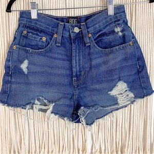 BDG Urban Outfitters High Rise Distressed Denim Shorts Size 25
